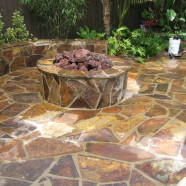 Gas Fire Pit with Lava Rock